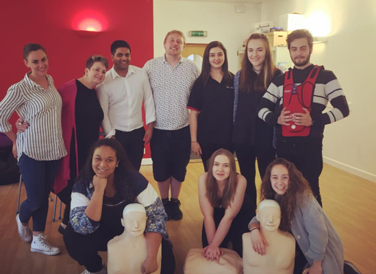 First aid training for a theatre group in Marlow